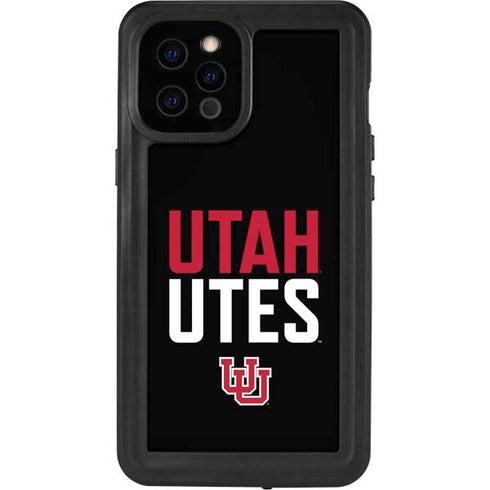University of Utah Interlocking U iPhone 12 Pro Max Waterproof Case