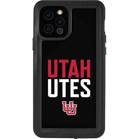 University of Utah Interlocking U iPhone 12 Pro Waterproof Case