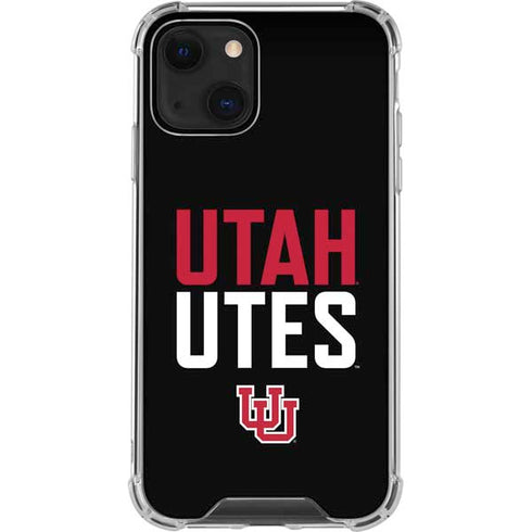 University of Utah Interlocking U iPhone 13 Mini Clear Case