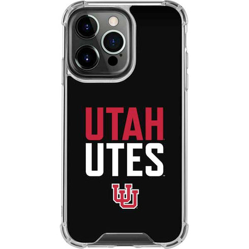 University of Utah Interlocking U iPhone 13 Pro Clear Case