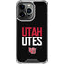 University of Utah Interlocking U iPhone 13 Pro Clear Case