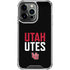 University of Utah Interlocking U iPhone 14 Pro Clear Case