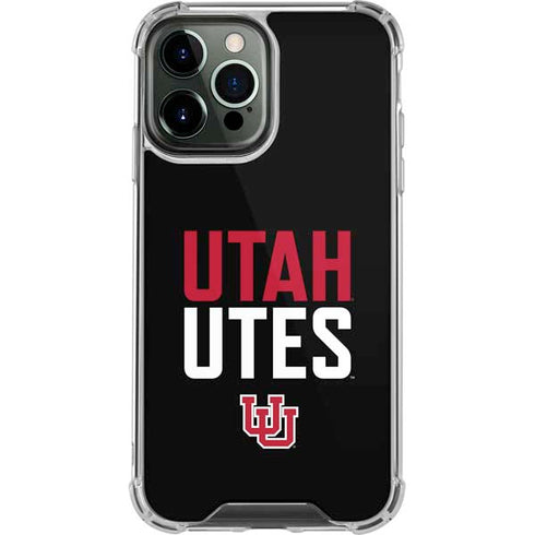 University of Utah Interlocking U iPhone 14 Pro Max Clear Case