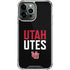 University of Utah Interlocking U iPhone 14 Pro Max Clear Case
