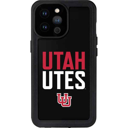 University of Utah Interlocking U iPhone 14 Pro Max Waterproof Case