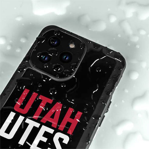 University of Utah Interlocking U iPhone 14 Pro Max Waterproof Case