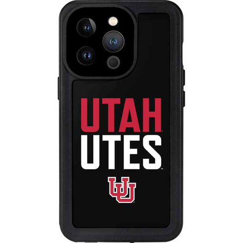 University of Utah Interlocking U iPhone 14 Pro Waterproof Case