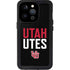 University of Utah Interlocking U iPhone 14 Pro Waterproof Case