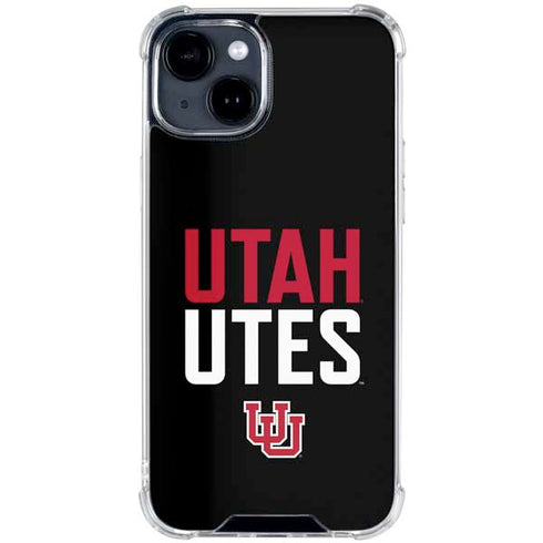University of Utah Interlocking U iPhone 15 Clear Case