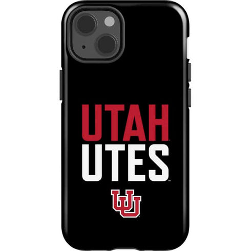 University of Utah Interlocking U iPhone 15 Plus Impact Case