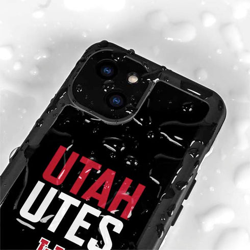 University of Utah Interlocking U iPhone 15 Plus Waterproof Case