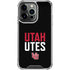 University of Utah Interlocking U iPhone 15 Pro Clear Case