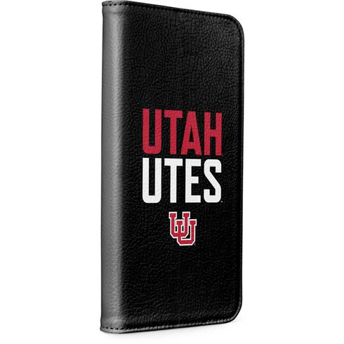 University of Utah Interlocking U iPhone 15 Pro Folio Case