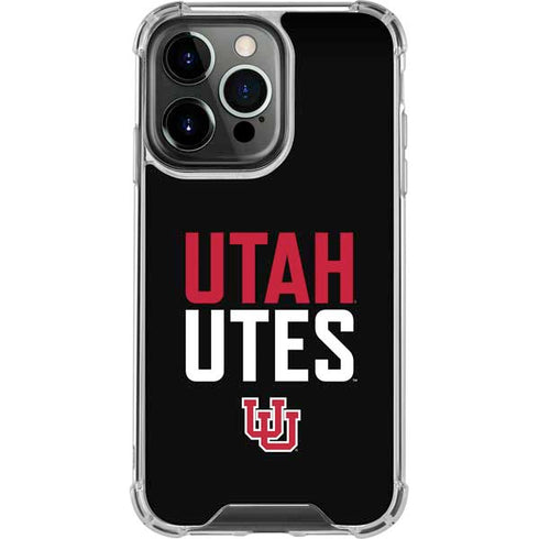 University of Utah Interlocking U iPhone 15 Pro Max Clear Case