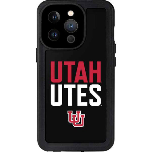 University of Utah Interlocking U iPhone 15 Pro Waterproof Case