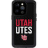University of Utah Interlocking U iPhone 15 Pro Waterproof Case