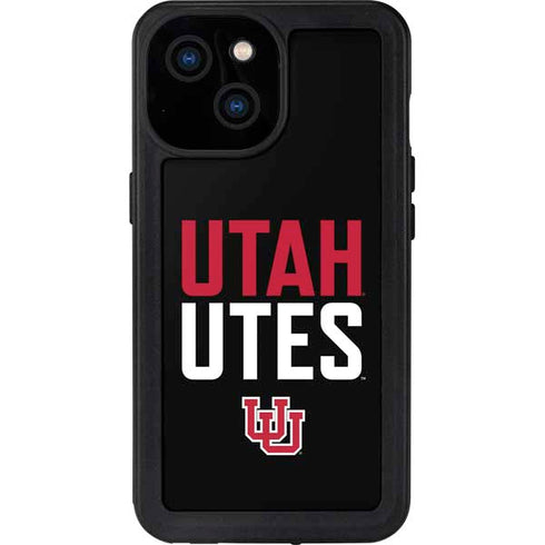 University of Utah Interlocking U iPhone 15 Waterproof Case