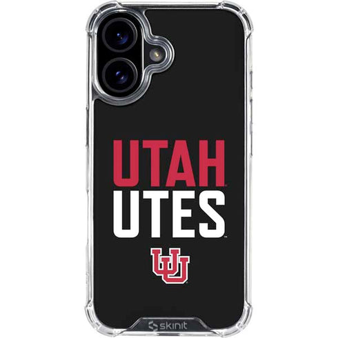 University of Utah Interlocking U iPhone 16 Clear Case
