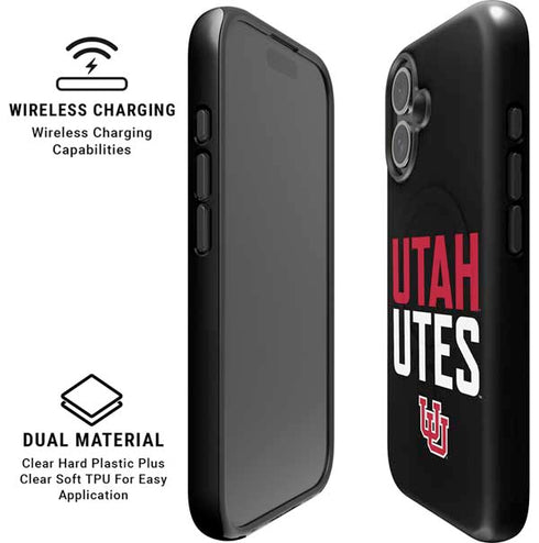 University of Utah Interlocking U iPhone 16 Magsafe Impact Case