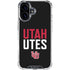 University of Utah Interlocking U iPhone 16 Plus Clear Case