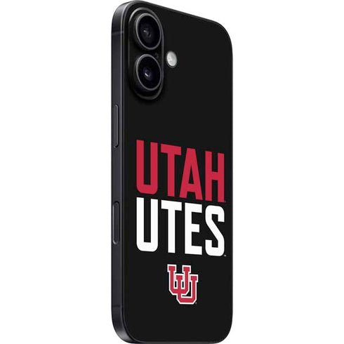 University of Utah Interlocking U iPhone 16 Plus Skin