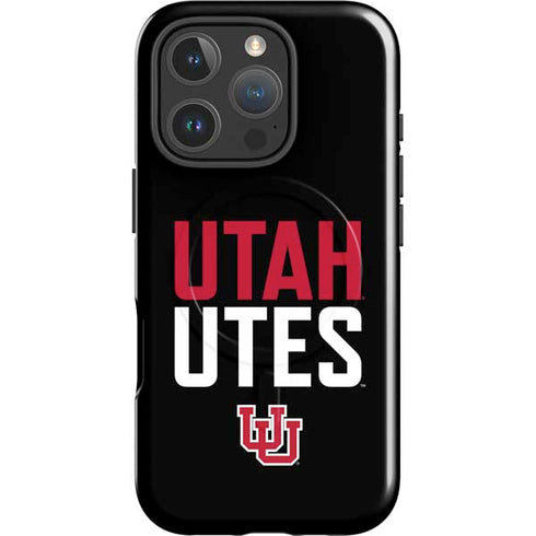 University of Utah Interlocking U iPhone 16 Pro Magsafe Impact Case