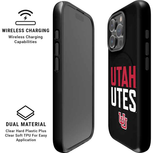 University of Utah Interlocking U iPhone 16 Pro Magsafe Impact Case