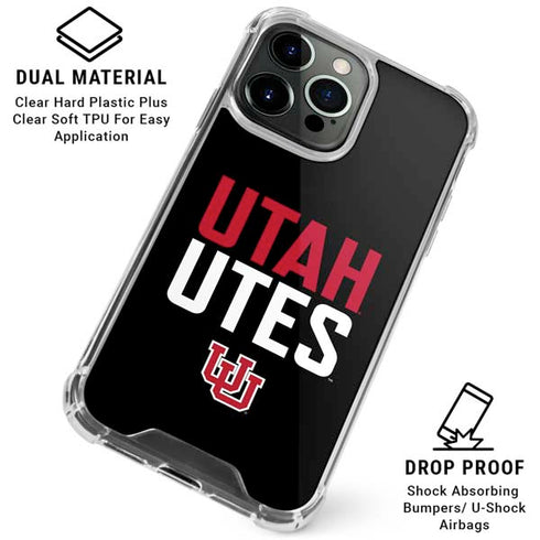 University of Utah Interlocking U iPhone 16 Pro Max Clear Case