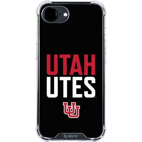 University of Utah Interlocking U iPhone 16e Clear Case