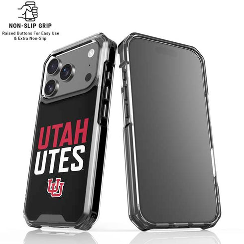 University of Utah Interlocking U iPhone 18 Pro Clear Case