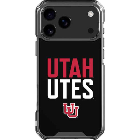 University of Utah Interlocking U iPhone 18 Pro Max Clear Case