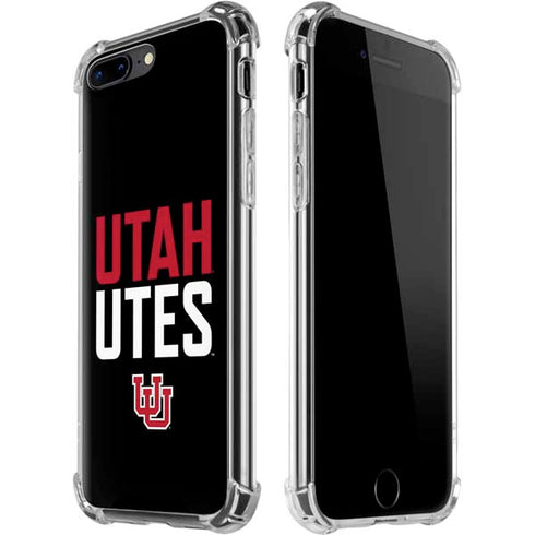 University of Utah Interlocking U iPhone 7/8 Plus Clear Case