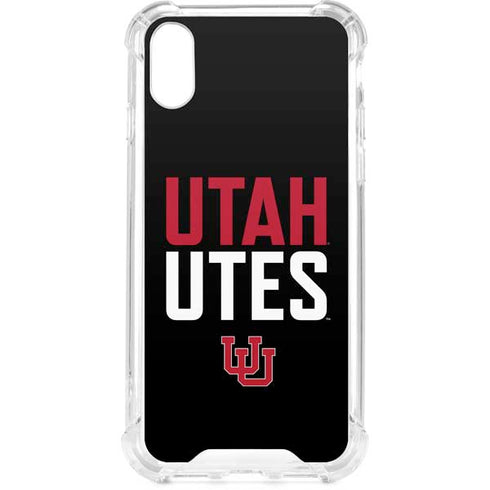 University of Utah Interlocking U iPhone XS Clear Case