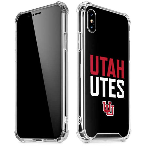 University of Utah Interlocking U iPhone XS Max Clear Case