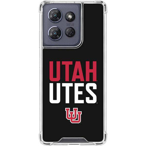 University of Utah Interlocking U Moto G 5G (2025) Clear Case