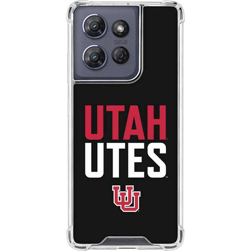 University of Utah Interlocking U Moto G Play 5G (2025) Clear Case