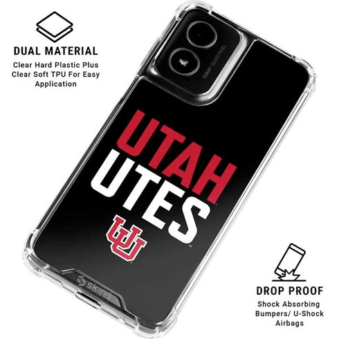 University of Utah Interlocking U Moto G Power 5G (2024) Clear Case