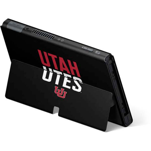 University of Utah Interlocking U Nintendo Switch OLED (2021) Skin