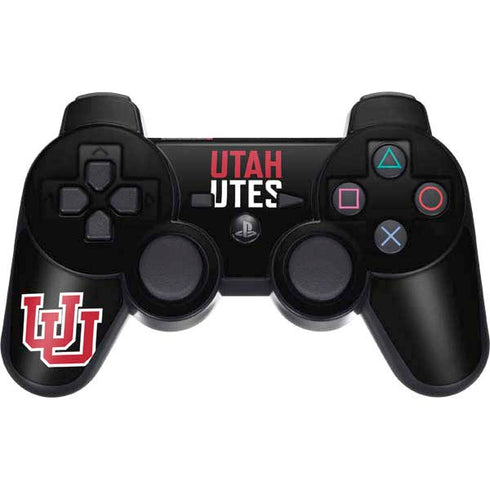 University of Utah Interlocking U PS3 Dual Shock wireless controller Skin