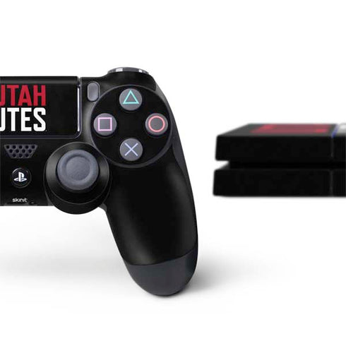 University of Utah Interlocking U PS4 Console and Controller Bundle Skin