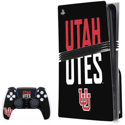 University of Utah Interlocking U PS5 Pro Disk Bundle Skin