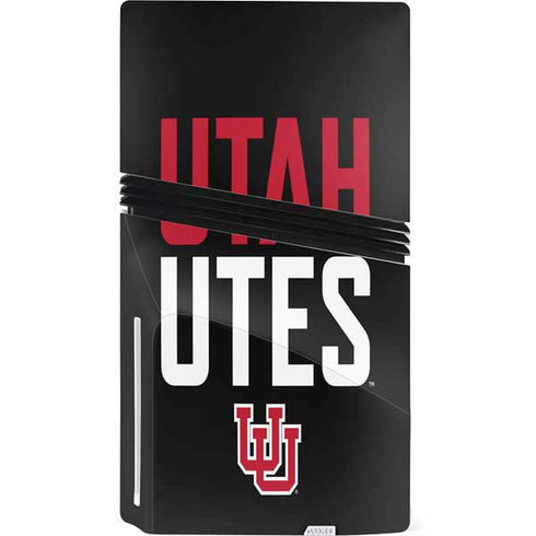 University of Utah Interlocking U PS5 Pro Disk Console Skin