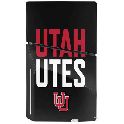 University of Utah Interlocking U PS5 Slim Disk Console Skin