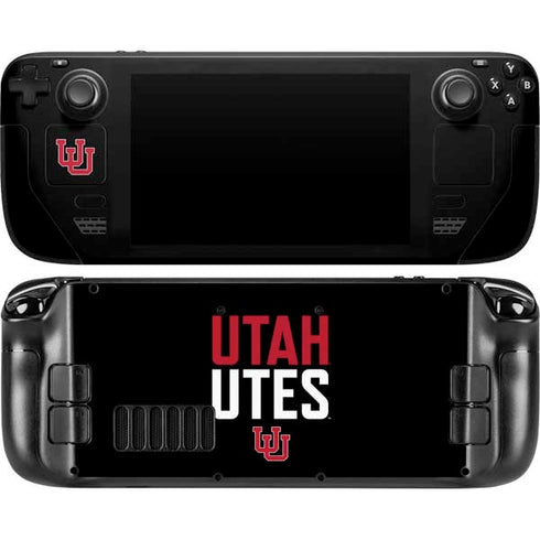 University of Utah Interlocking U Steam Deck Handheld Gaming Computer Skin