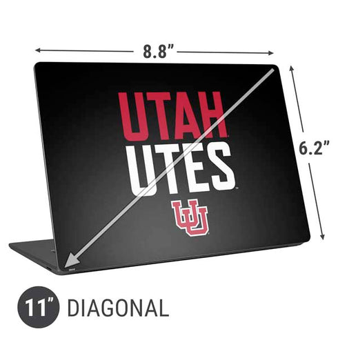 University of Utah Interlocking U Universal Laptop 11in (8.8 x 6.2in) Skin
