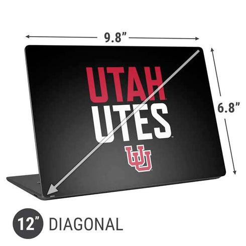 University of Utah Interlocking U Universal Laptop 12in (9.8 x 6.8in) Skin