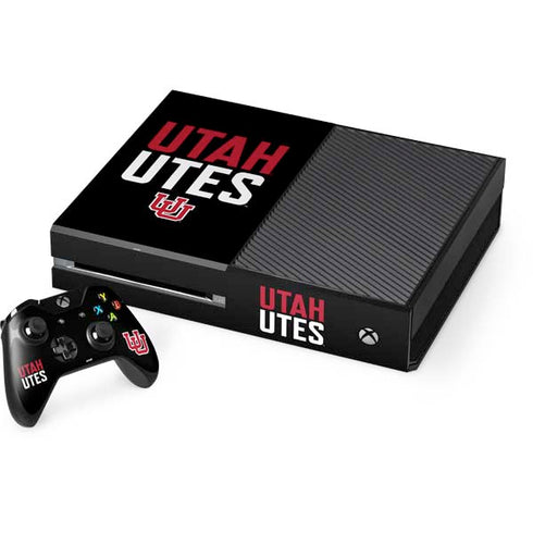 University of Utah Interlocking U Xbox One Console and Controller Bundle Skin