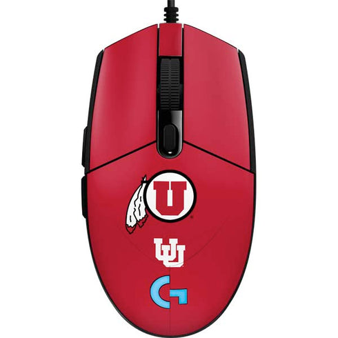 University of Utah Logo G203 Prodigy RGB Wired Gaming Mouse Skin