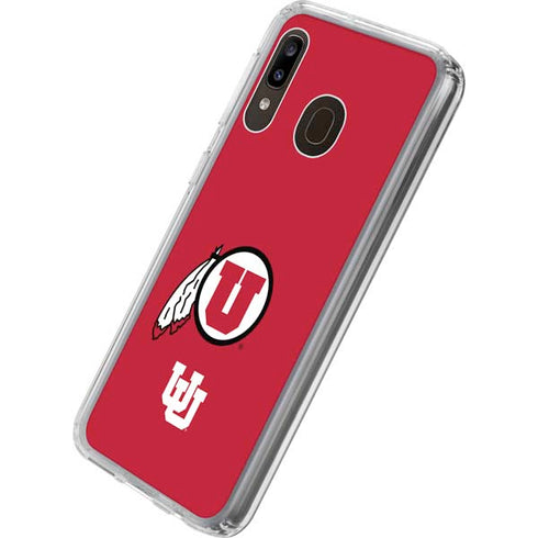 University of Utah Logo Galaxy A20 Clear Case