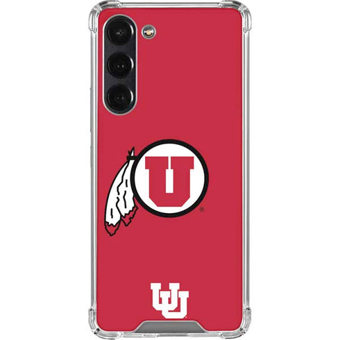 University of Utah Logo Galaxy S23 FE Clear Case